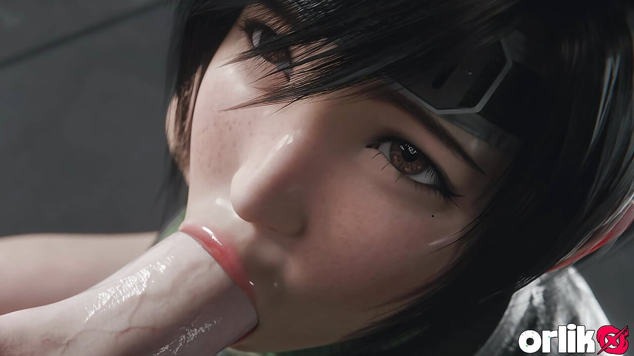Yuffie Kisaragi Big Dick Sloppy Blowjob - Deep & Messy 3D Animation