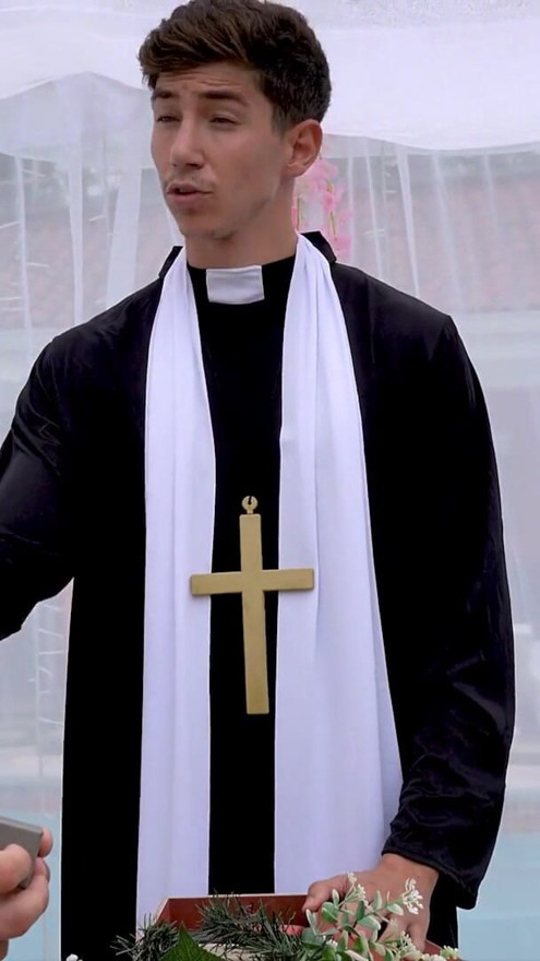 The Martix Wedding Chapter IV - Mariana Fucks the Priest in a Bathroom After Getting Married | Clip 1
