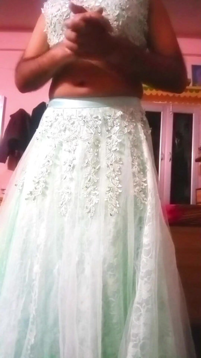 Indian gay Crossdresser Bottom real homemade sex in blue lehanga | Clip 1