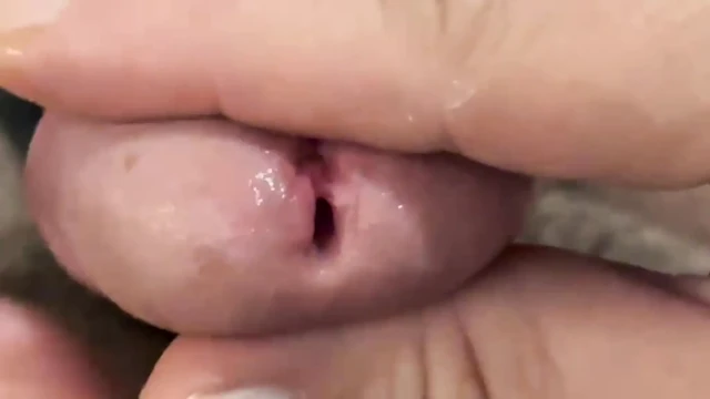 Cumpilated handjob fat cock and pissed