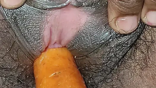 Wife playing with carrot