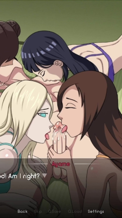 Naruto nện cả bốn - bộ ngực to của Hinata, thân hình săn chắc của Tenten, cặp mông hoàn hảo của Ino & những đường cong mọng nước của Ayame