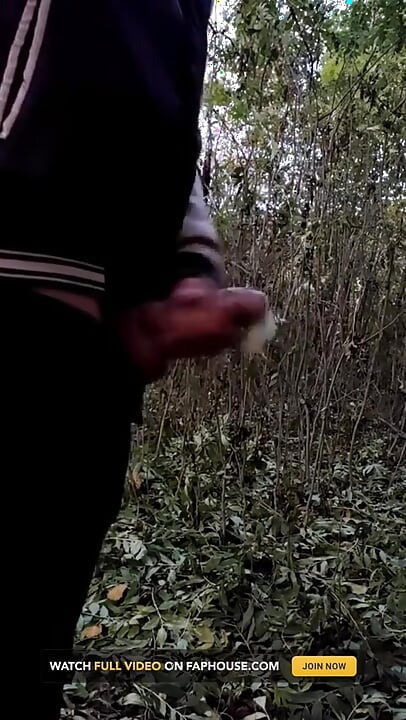 Outside Jerk off with Cum Filled Condom I Was Fucked Before