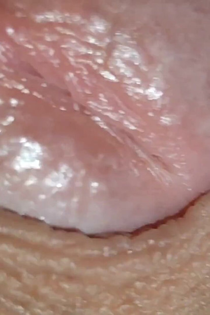 Extreme Close up of Stepdaddy's Widened Hole Rough.