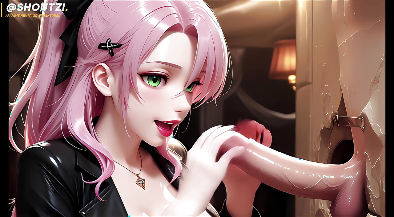 Anime hentai χωρίς λογοκρισία, ροζ μαλλιά γκόμενα ρουφάει τον κόκορα σας από μια τρύπα δόξας, γαμήστε την και χύστε πάνω της!