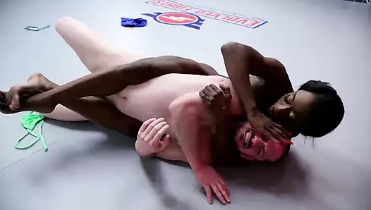 Kelli Provocateur Vs Fluffy Mixed Wrestling