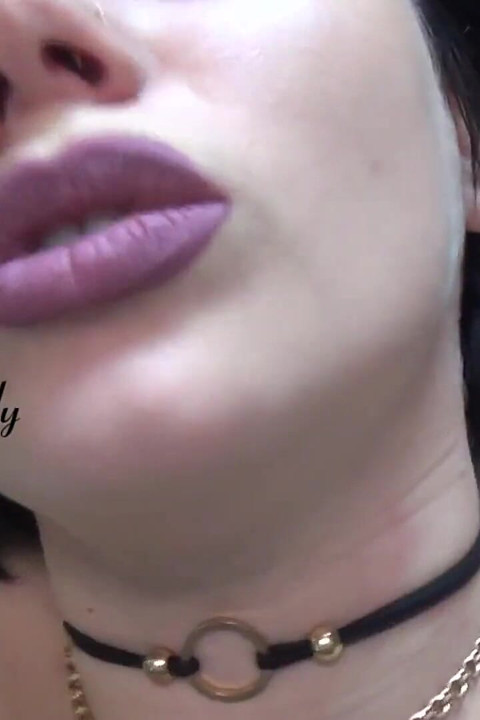 Lip smelling & lip puckering while masturbating