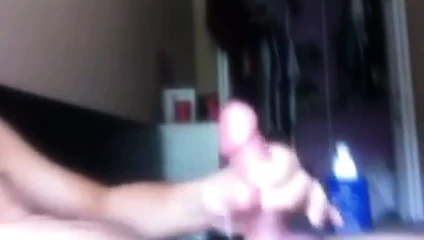 Cock Ring Jerk and Cum