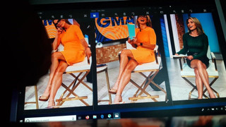 Amy Robach éjacule en hommage à ses jambes