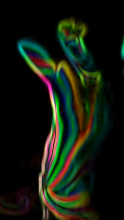 rainbow light naked dance
