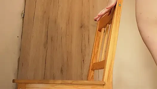 big tits stepsister I'm masturbating while sitting on a chair, showing off my big ass,