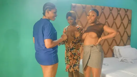 Three African Black Beauties Warming Up For Hot Sensual Fuck