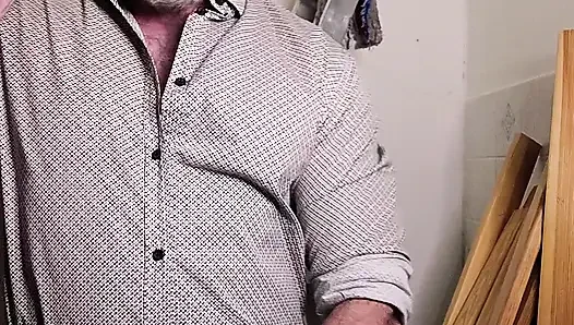 Hairy Dilf Gets Caught Wanking
