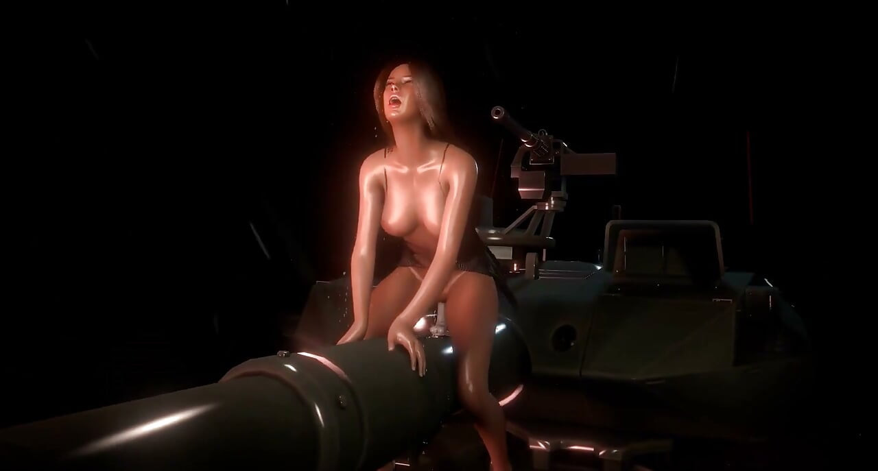 Ridings a Cannon on a Tank