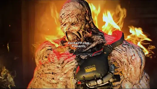 Jill и Claire - кодовый немезид в гэнгбэнге