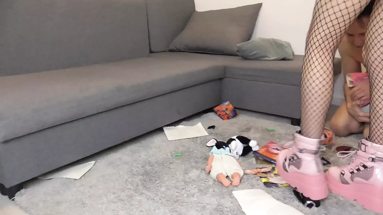 Cheeky brat in a destructive mood