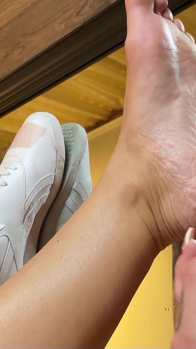 Powerful moment from "German Amateur Dirty Talk Footjob - Inked Redhead Teen Anni Angel"