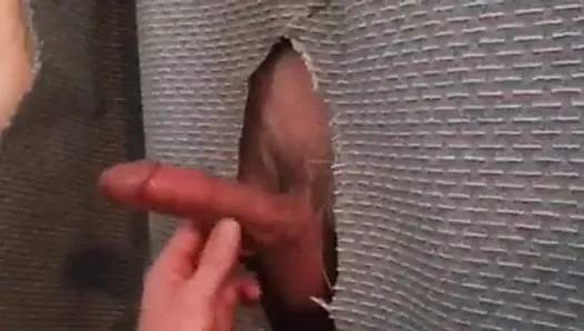 Sucking verbal guy at the glory hole