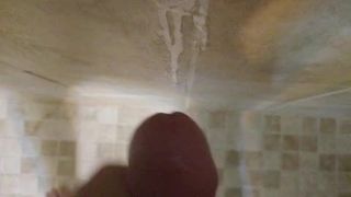 Cum blasted my shower wall