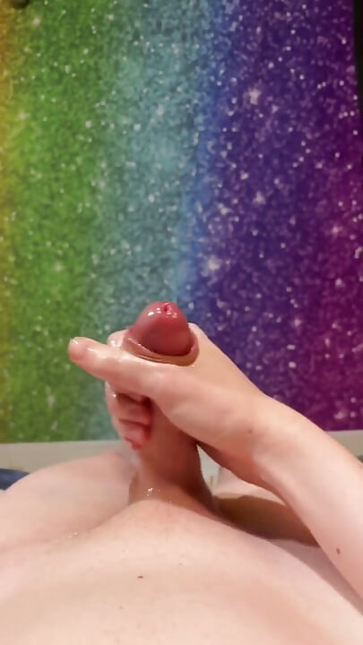 Long Edging Session Ended with Huge Teen Cumshot