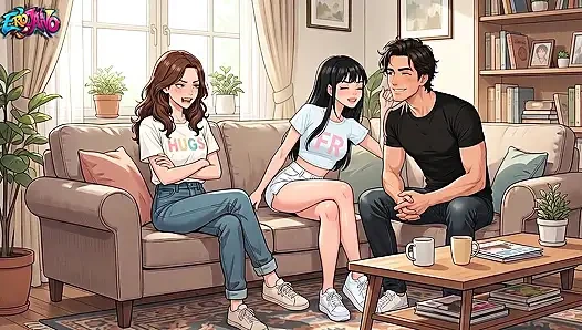 Kız Arkadaşımın Kız Kardeşiyle (19) Hentai Anime Izlerken Onunla Yattım