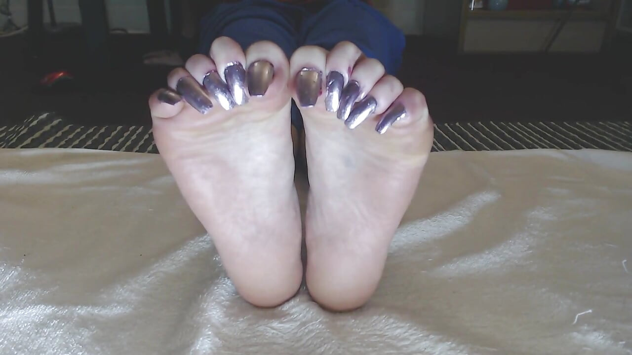 Ροζ χρυσό λεβάντα σούπερ μακριά νύχια