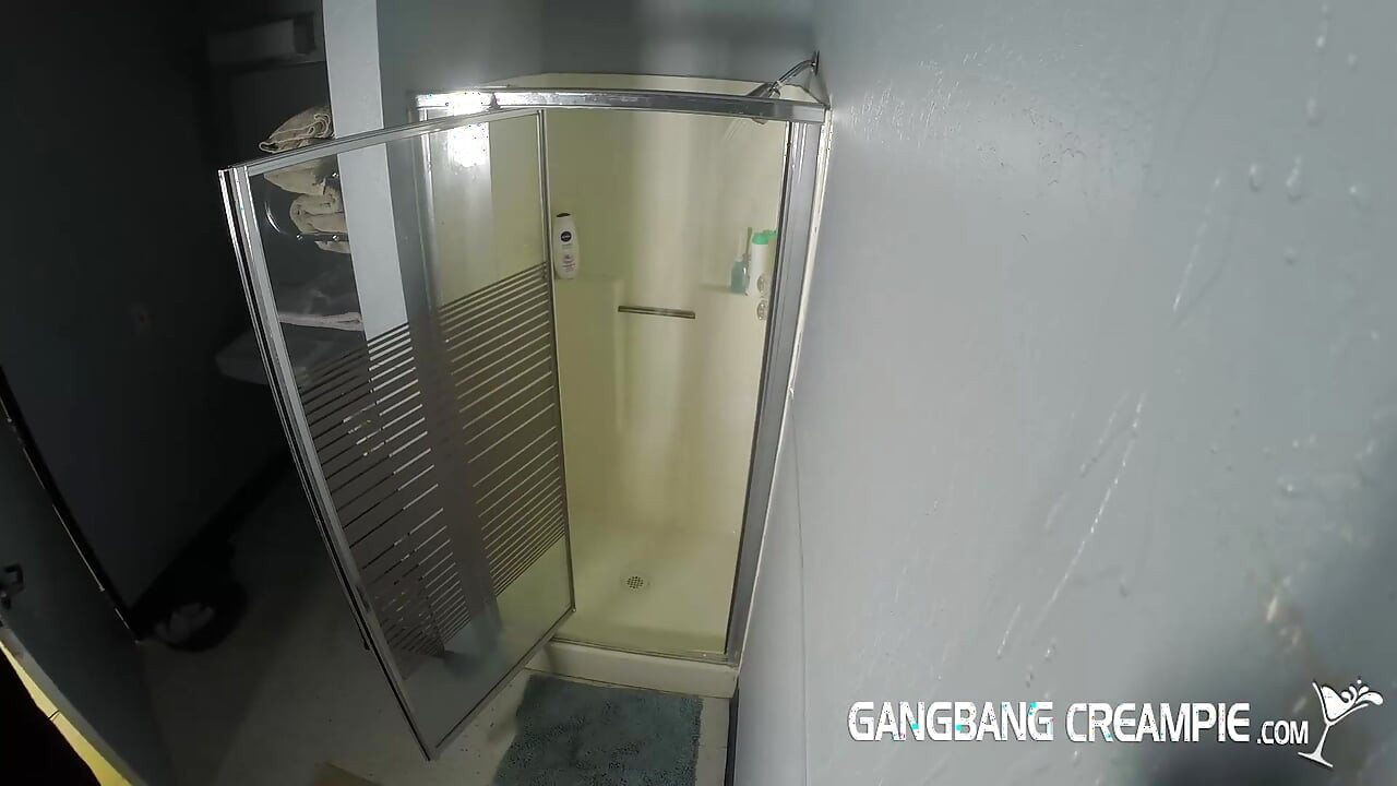 Skinny girl fucked in the shower