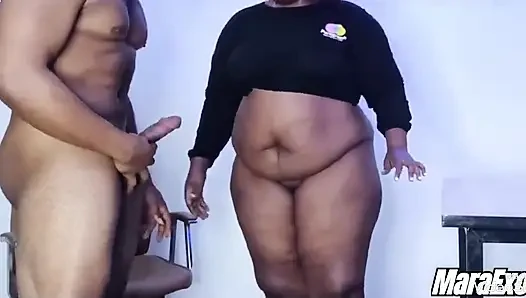 Сексуальную толстушку-хотвайф жестко трахнул большой черный член - Mara Exotic
