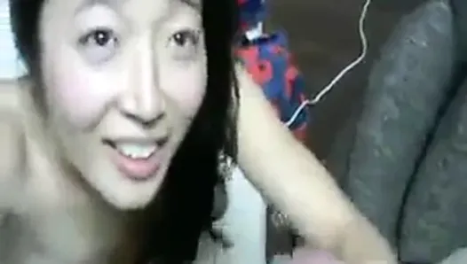 cute korean girl gets facial
