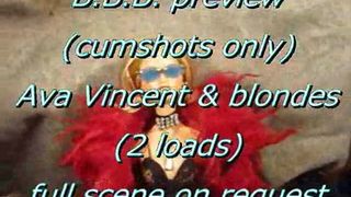 Превью с большими сиськами: Ava Vincent и 2 блондинки (2 камшота)