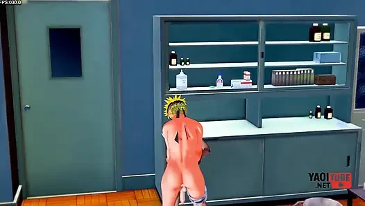 Naruto Yaoi - Naruto Fucks Sasuke in Science Class