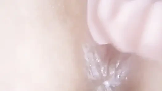 Playing alone with my, it fills me all up to the end