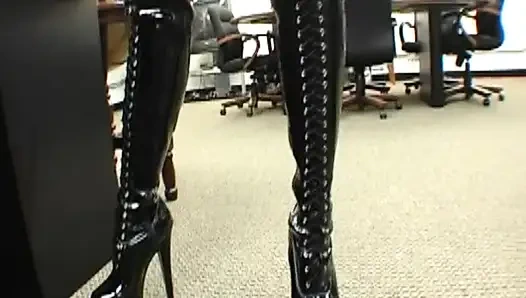 Hot Slut in Sexy Leather Boots Doggystyle Banged by a Big Hard Cock