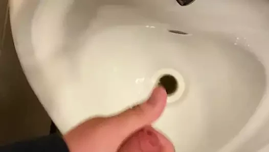 Wanking in public toilets