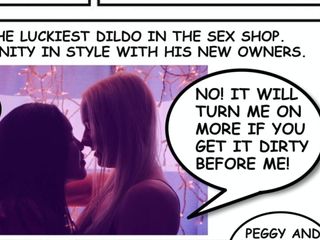 Verkaufe den Strap-on-Dildo, der Lesben peggt