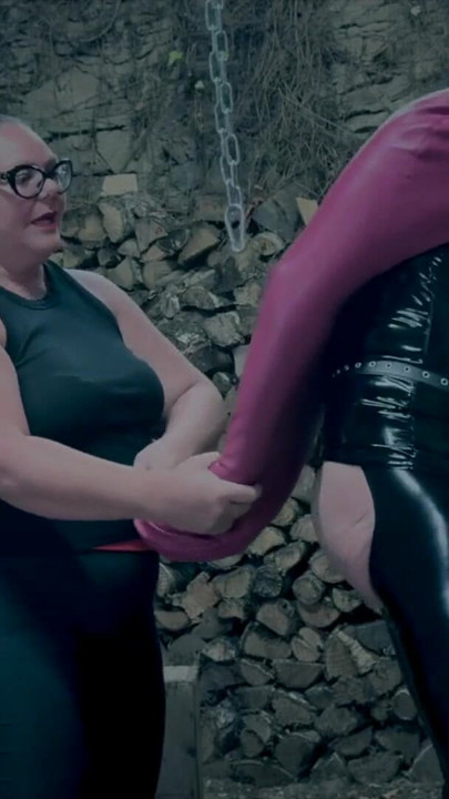 Powerful moment from "Dominatrix Mistress April - The pervert in the Woodroom"