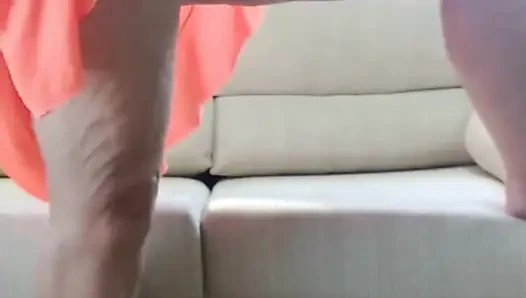 My stepmother trimming her hair and showing off to the street, filmed and sent me and asked if it was good.