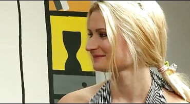 Sexy blonde girl loves big dick in pussy in mouth
