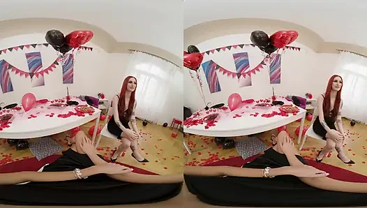 Lezbiyen sevgililer gününde gigi rouge ile yüze oturma