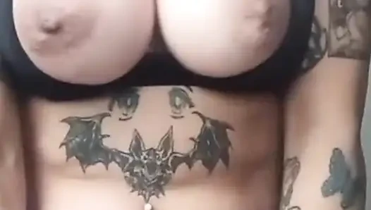 My girlfriend's petite, busty friend sends me a video of her nice tits