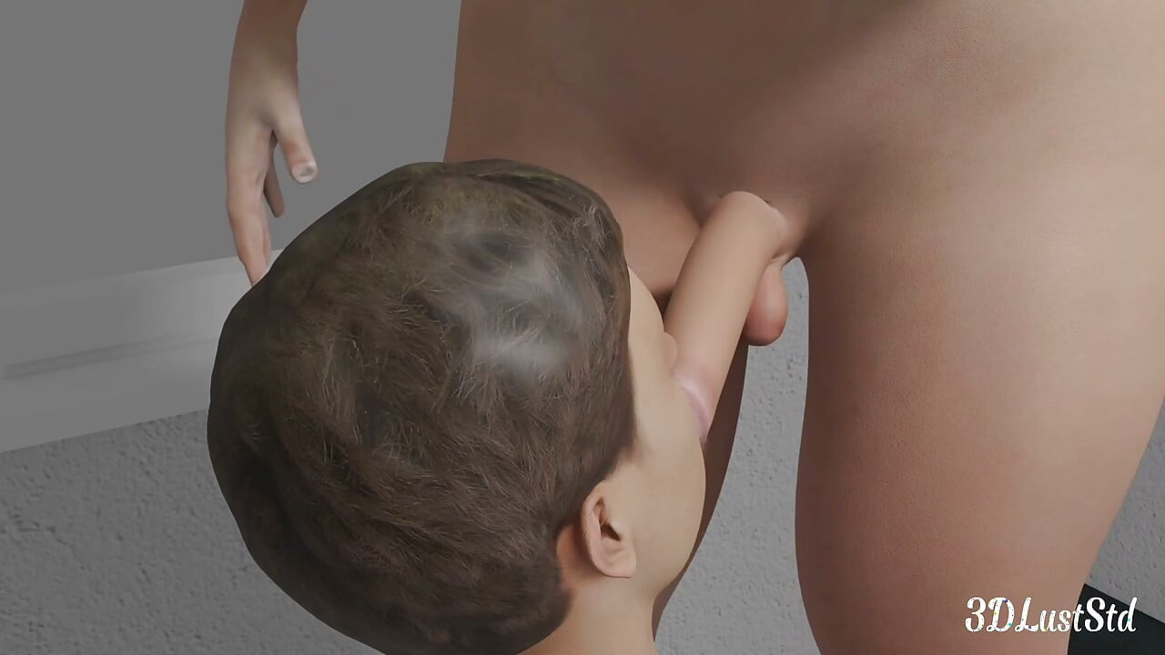 Trans MILF BBW Blow Her Stepson and Cum Inside His Mouth