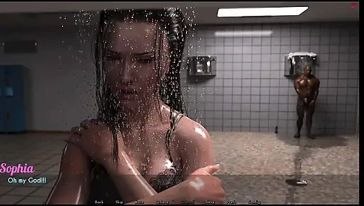 Dylan wanted to shower where Sophia bathed went to common shower he got a big dick