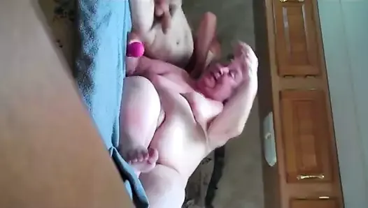 Granny enjoys another man's cock