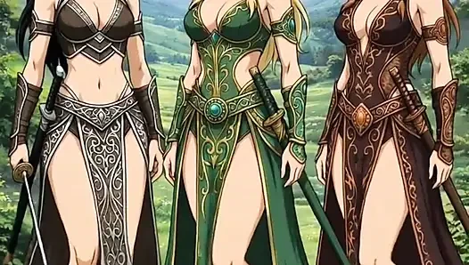 Gadis anime dan game menari