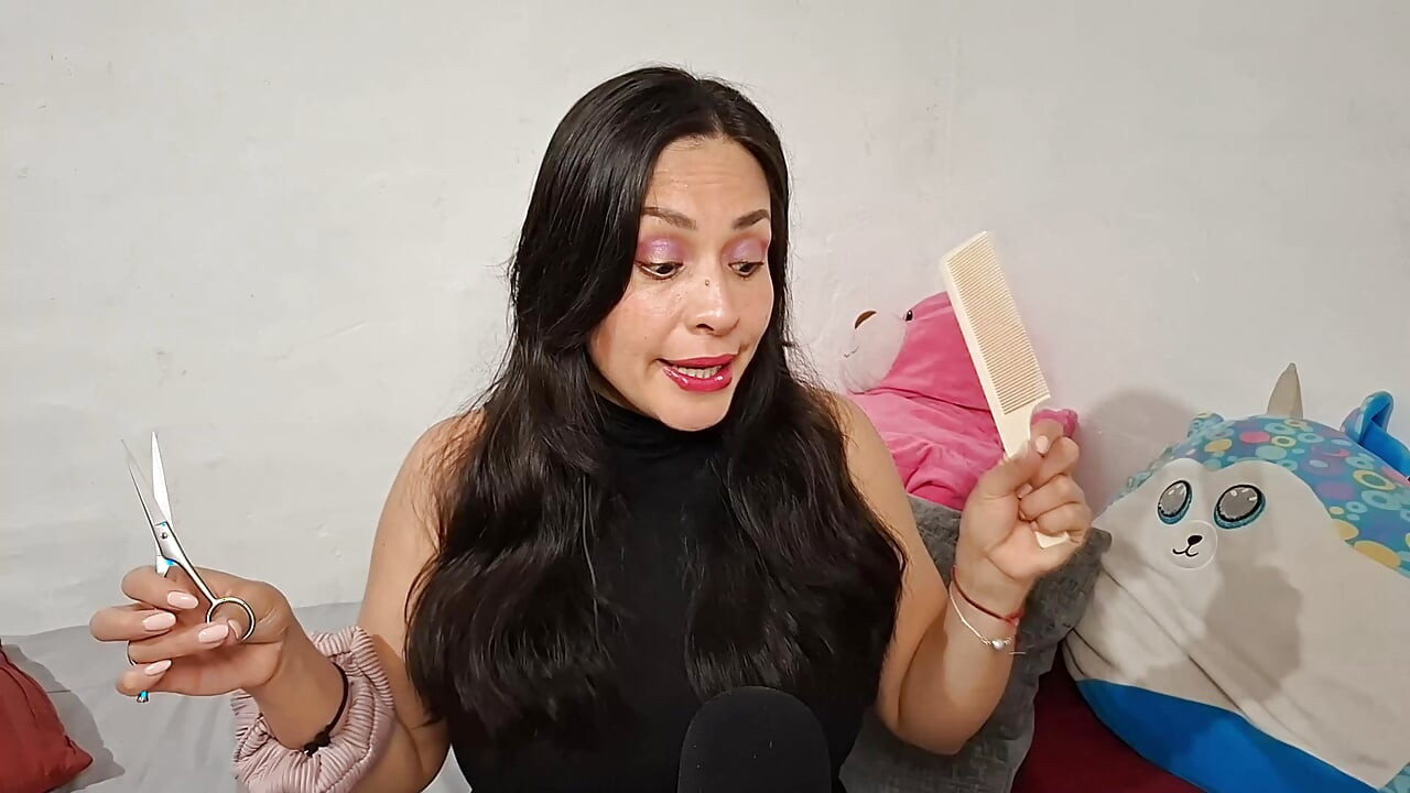 ASMR Roleplay YOUR GIRLFRIEND cuts your hair