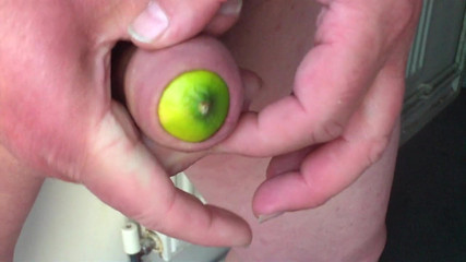 Foreskin with a lime