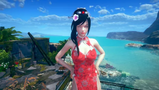 Ai Shoujo, beauté japonaise Ling dans un sexe animé en 3D réaliste avec des orgasmes multiples non censurés