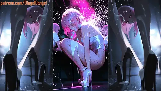 Sepatu hak tinggi super penuh sperma