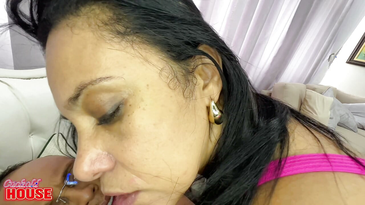 This Mature Brunette Let Loose and Gave Her Ass, on All Fours, to a Young Man with a Big Dick