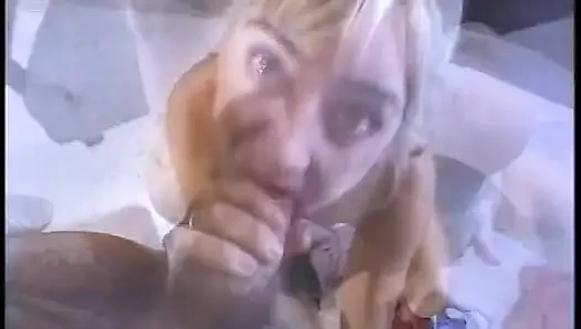 Vintage - cewek nakal rambut pirang dicrot di muka